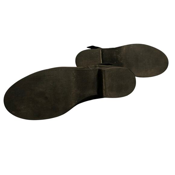 Steve Madden Tarra Black Leather Ankle Boots Women’s 9 Moto Buckle With Side Zip - Picture 4 of 11